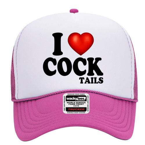 I Love Cocktails Adult Humor Funny Foam Trucker Snap Back Hat