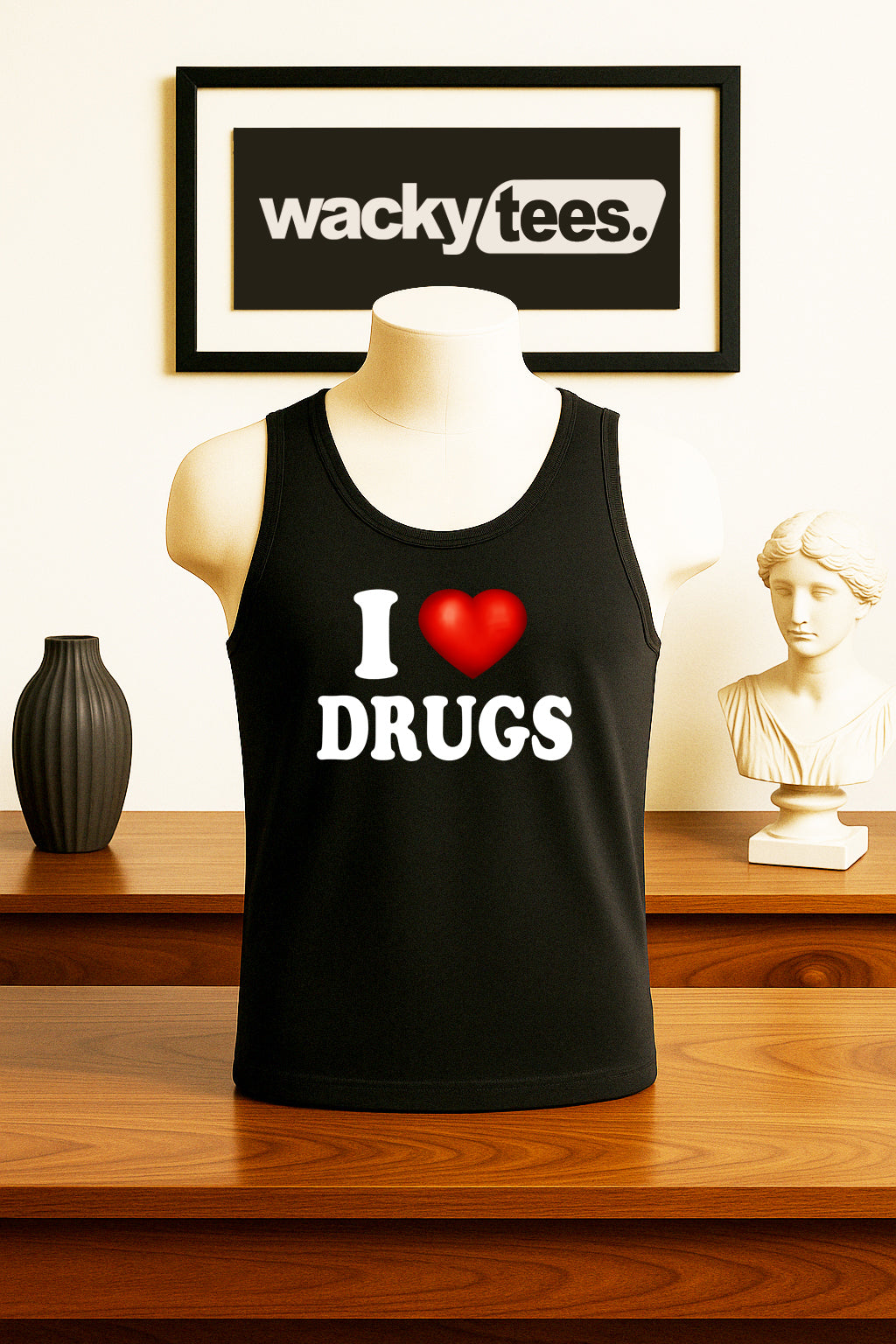 I love Drugs I Heart Funny Adult Humor Graphic Tee Shirt
