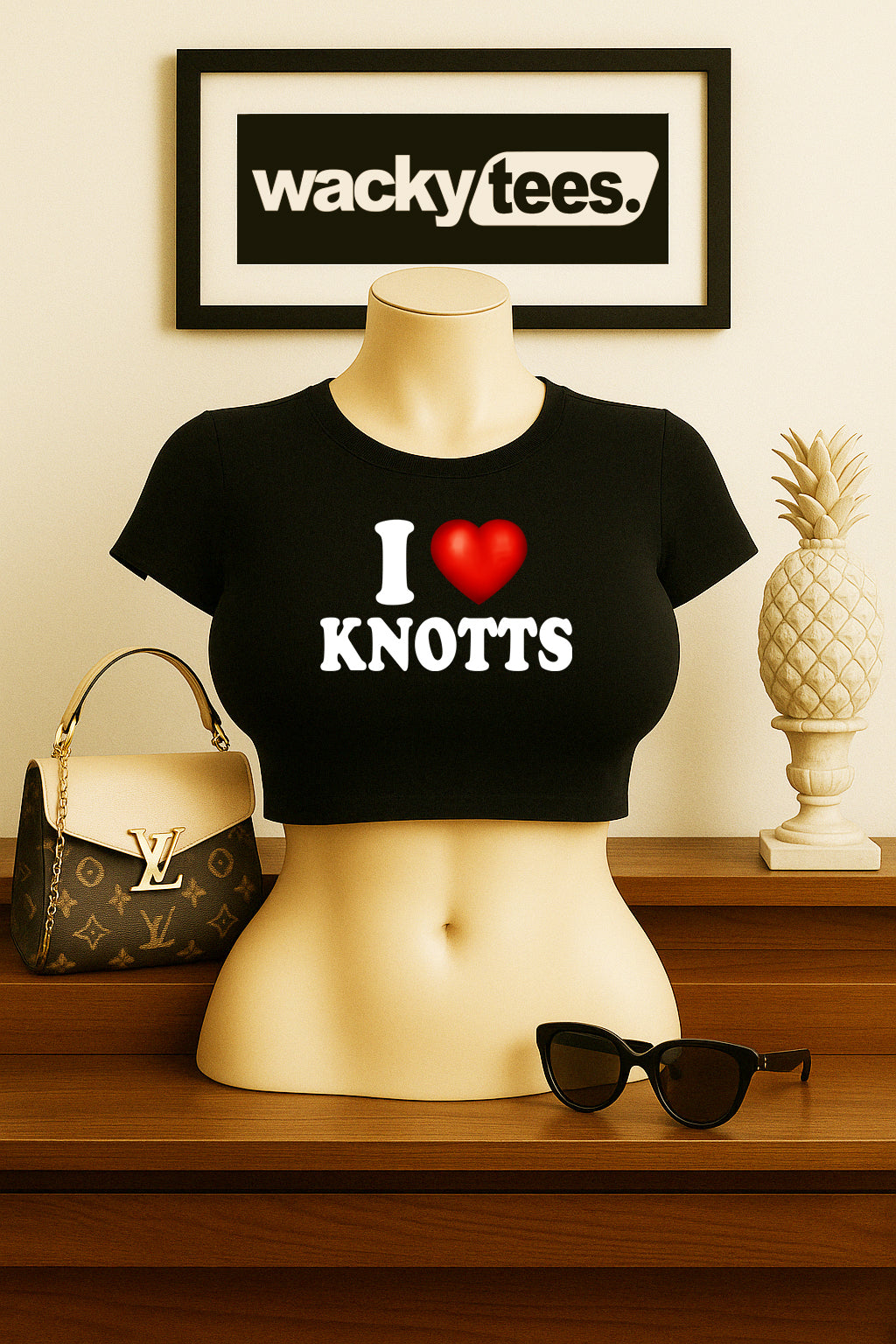 I Love Knotts I Heart Funny Adult Humor Graphic Tee Shirt