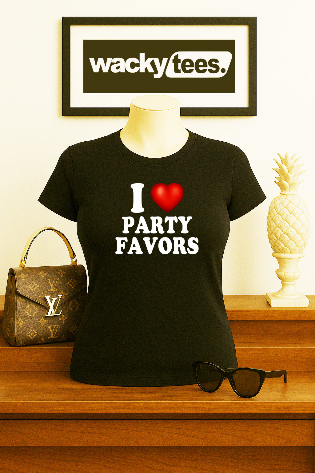 I Love Party Favors I Heart Funny Adult Humor Graphic Tee Shirt