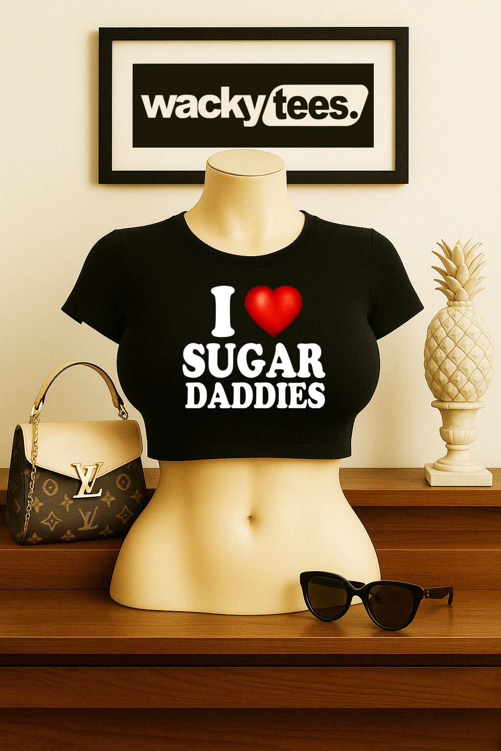 I Love Sugar Daddies I Heart Funny Adult Humor Graphic Tee Shirt