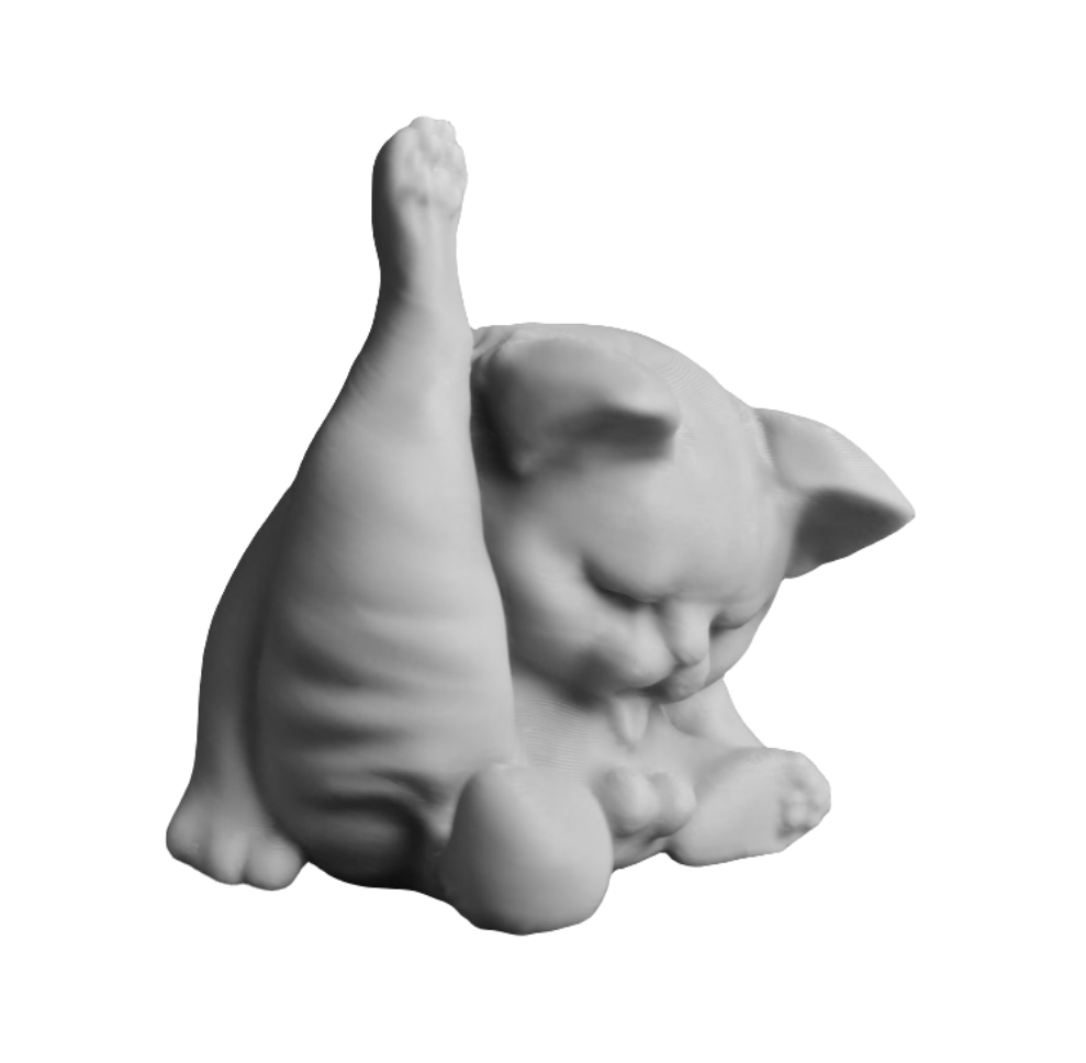 Grooming Cat Figurine