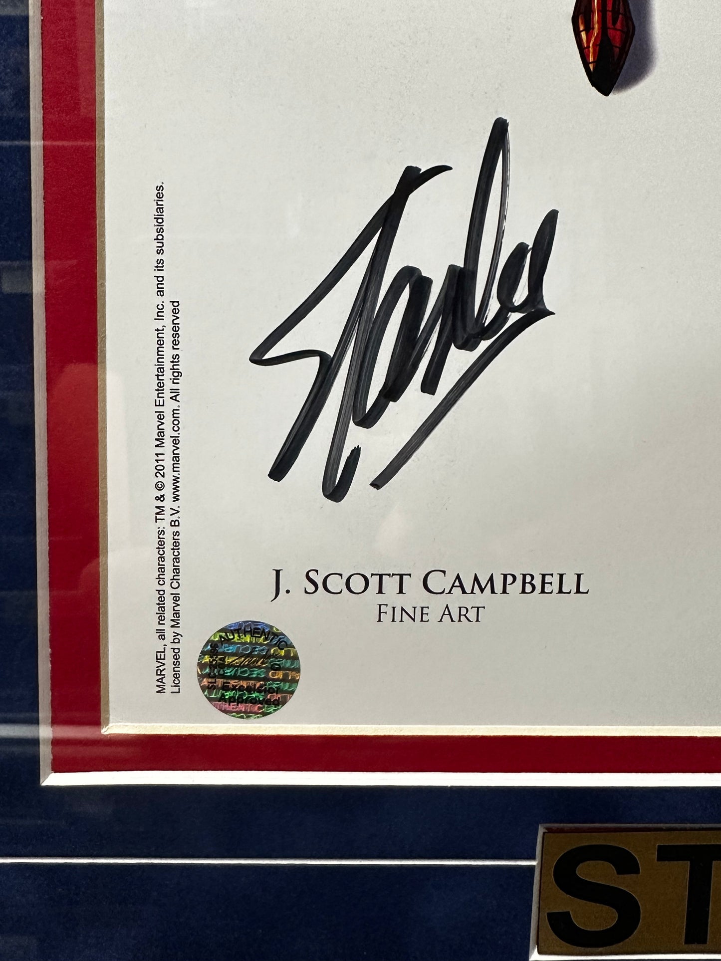 Stan Lee Signed & Framed Campbell Marvel Avengers Print 12x18 With Stan Lee Collectibles COA