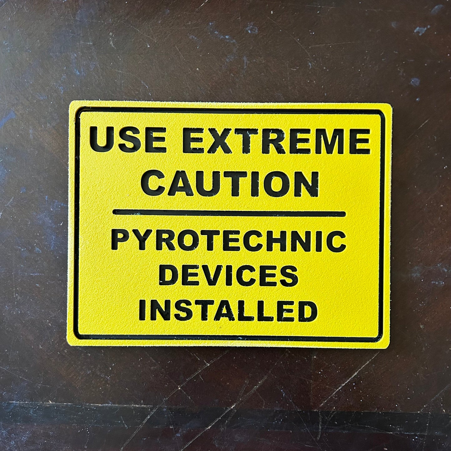 Pyrotechnic Devices Wall Sign