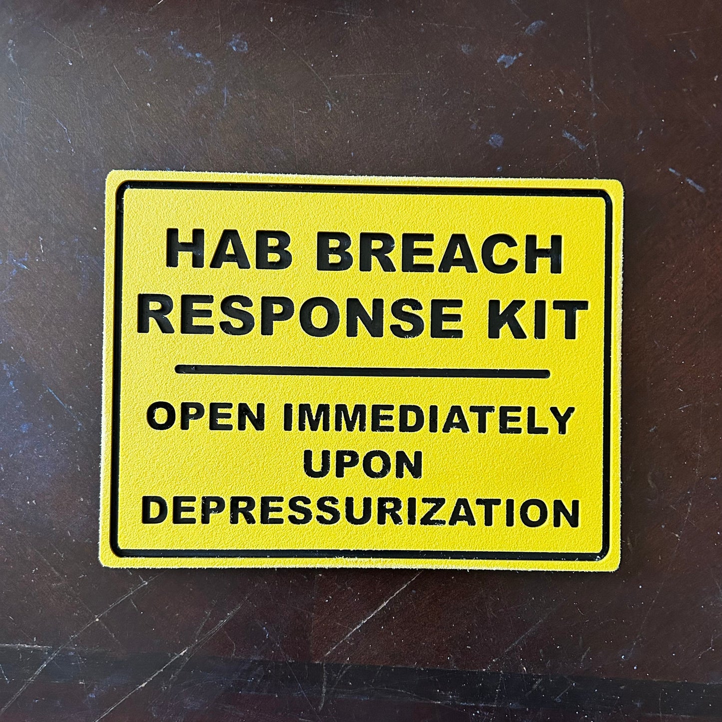 Hab Breach Kit Wall Sign