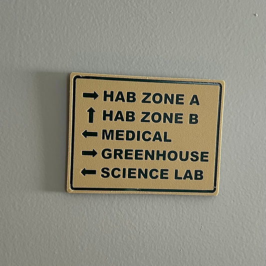 Space Habitat Wall Sign
