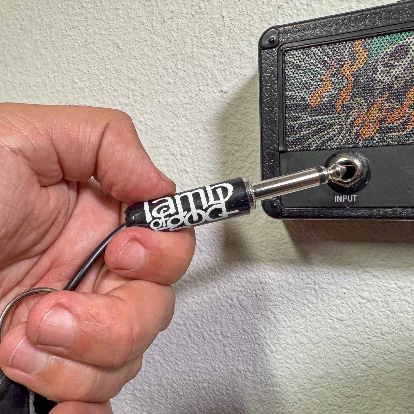 Lamb of God Logo Guitar Plug Keychain
