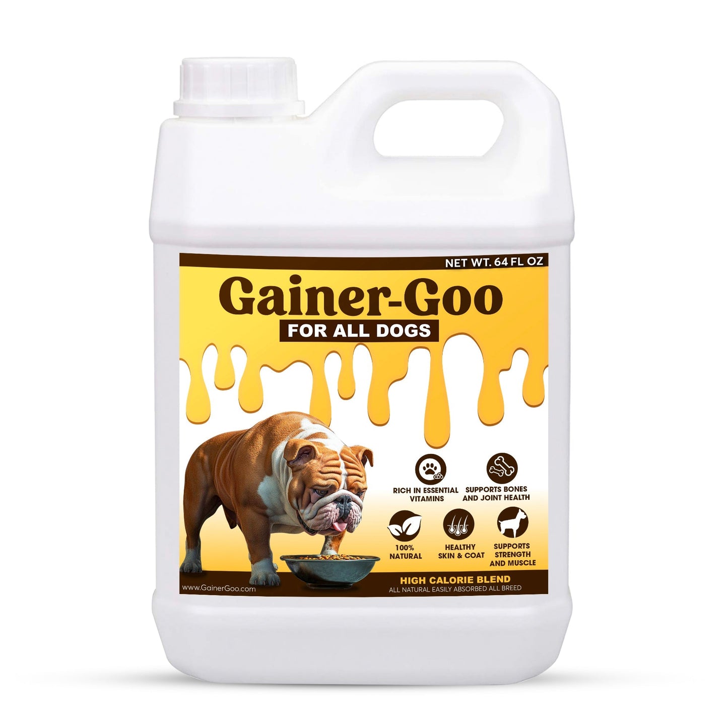 (64oz)  Gainer-GOO (for All Breeds) High Calorie Fat Liquid Weight Gainer