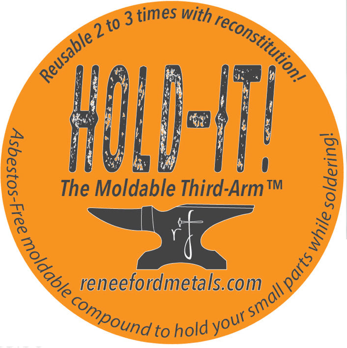 Hold-It! The Moldable Third Arm Solder Positioning Clay by Renee Ford Metals