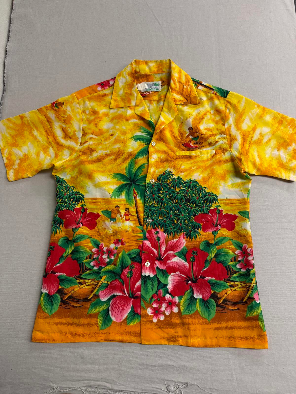 Sand Pebble Mens Hawaiian Shirt Surfing Made in Hawaii Shirt
