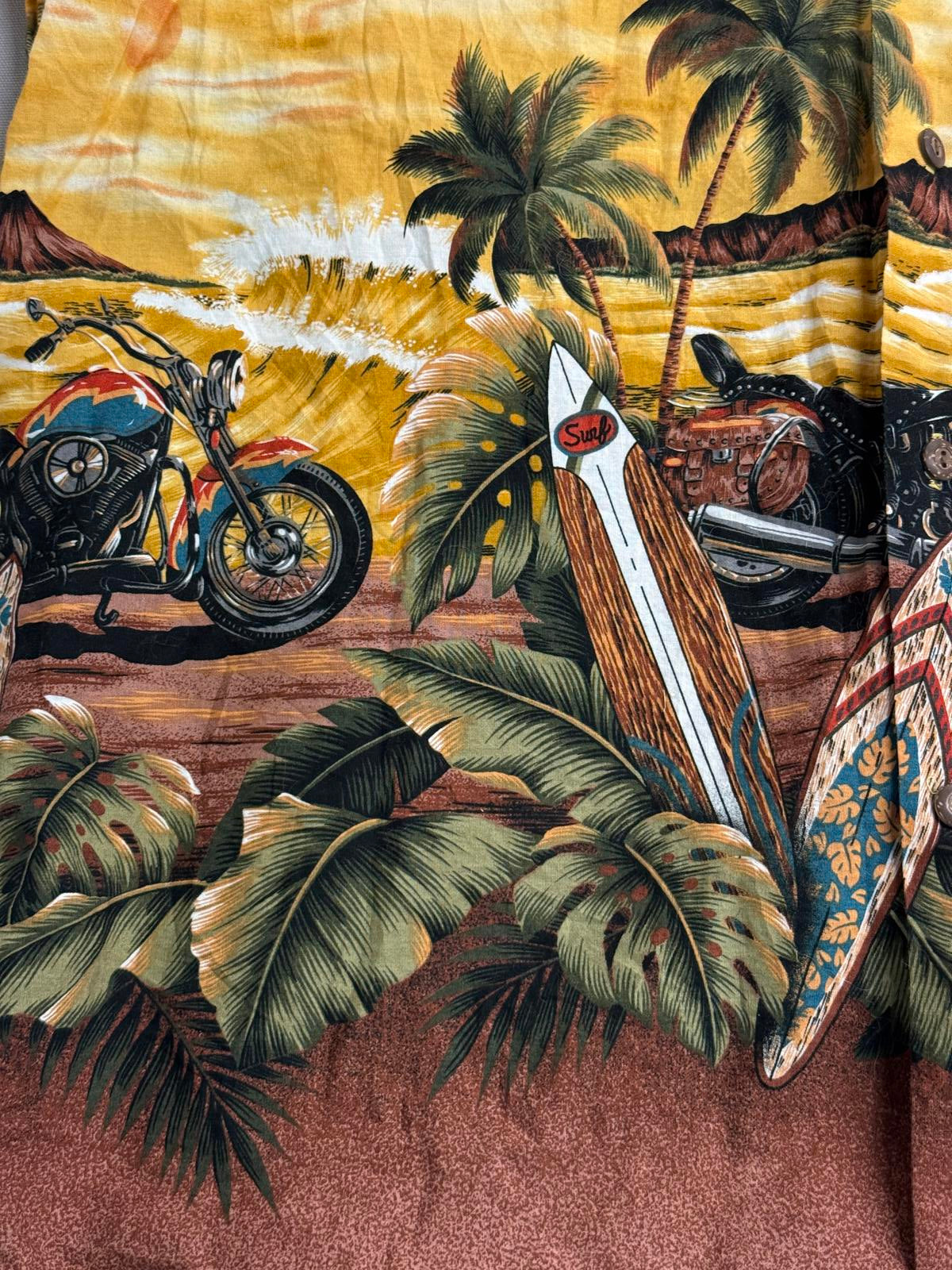 KY's Hawaiian Shirt Mens - Biker / Motorcycle Made in Hawaii