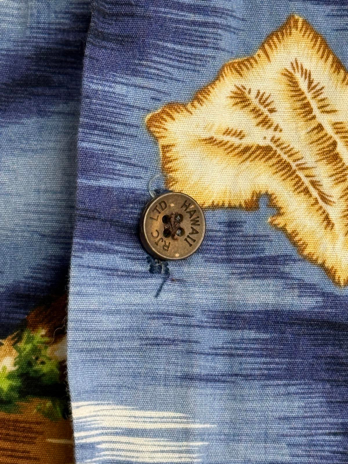 RJC Mens Hawaiian Shirt Hawaiian Islands Made in Hawaii - M