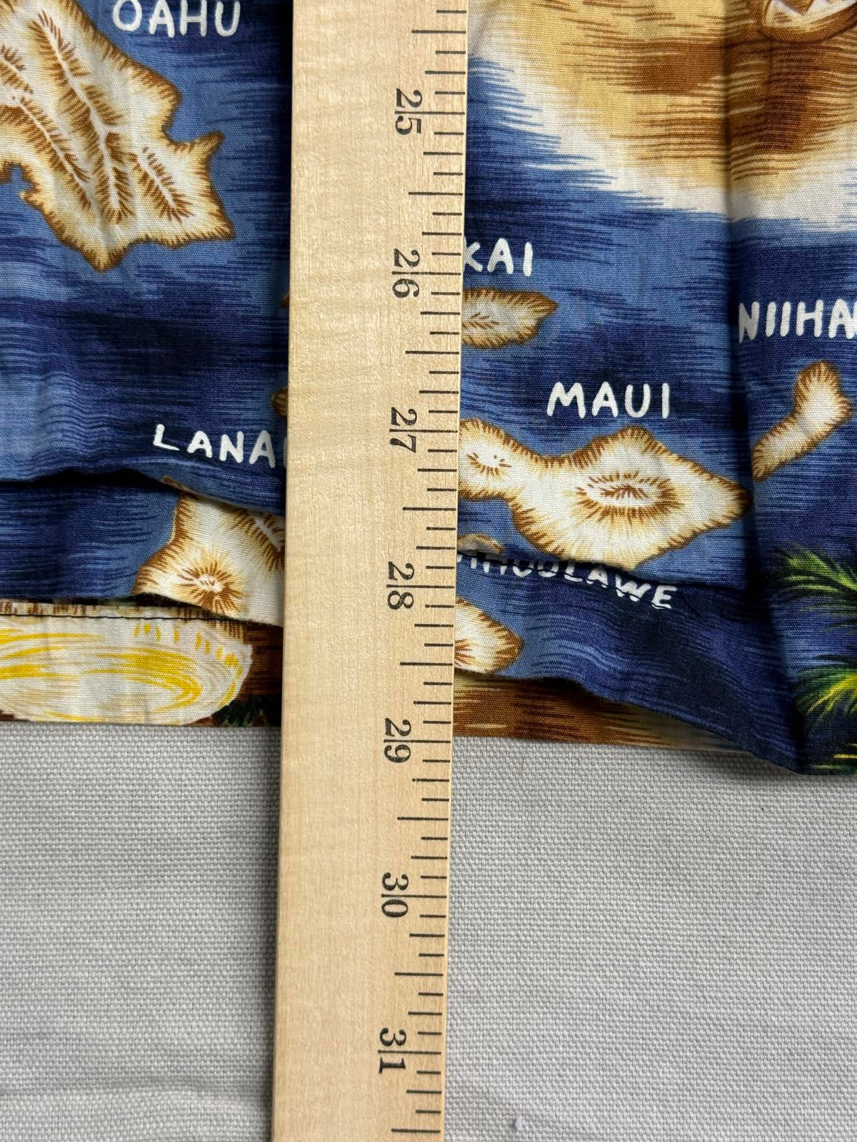 RJC Mens Hawaiian Shirt Hawaiian Islands Made in Hawaii - M