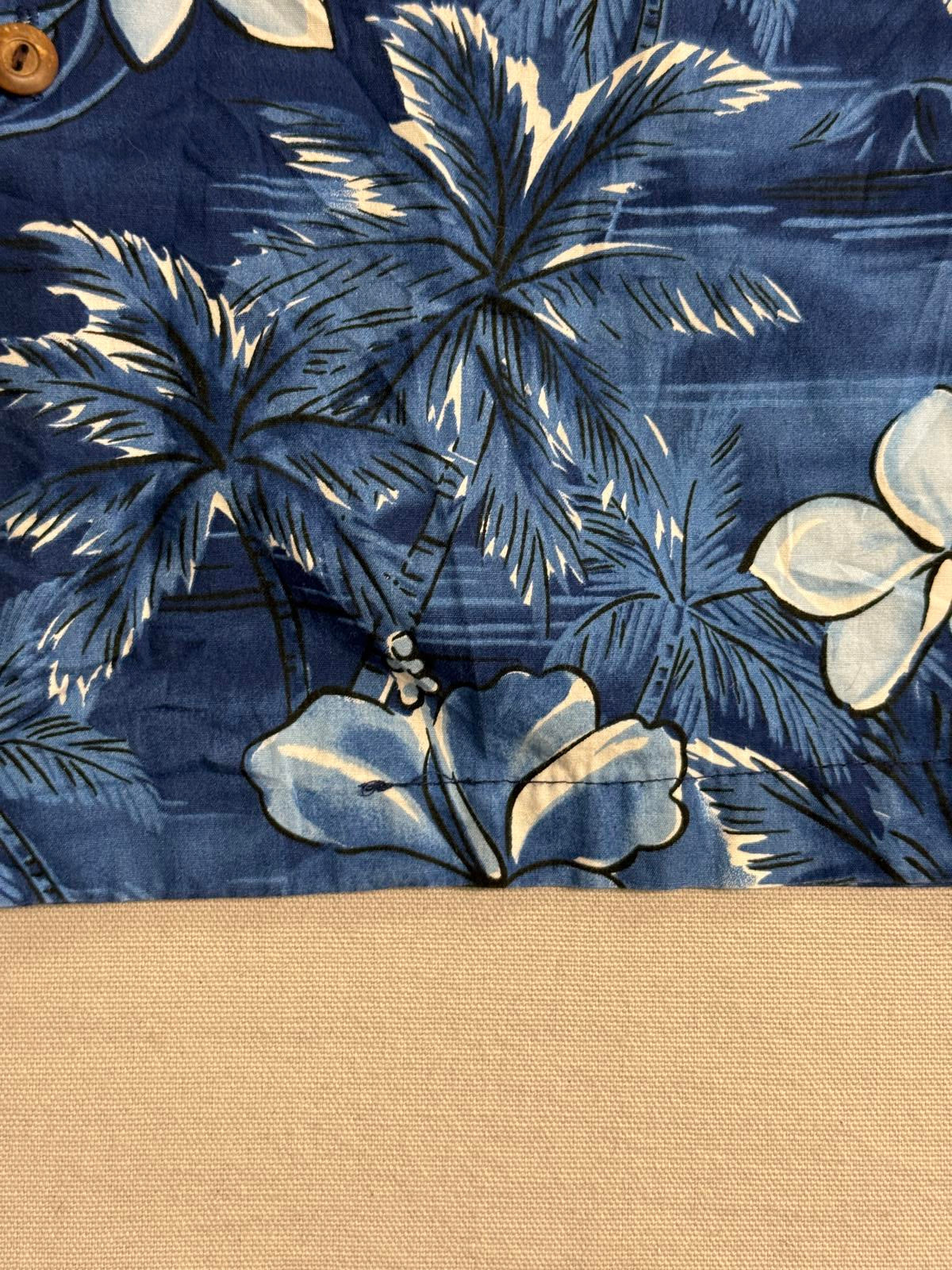 Two Palms Mens Hawaiian Shirt Plumeria Made in Hawaii Shirt