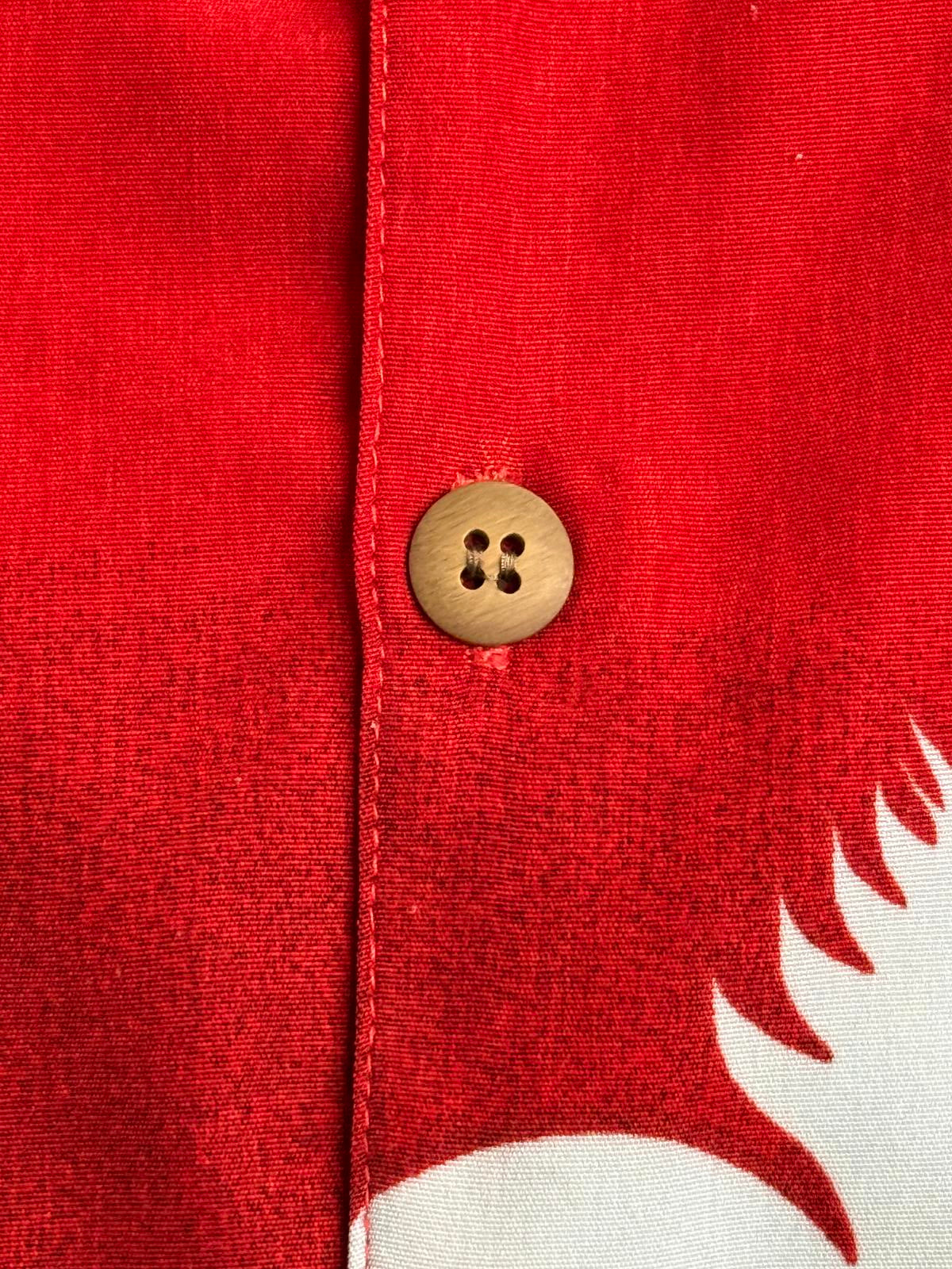 Mens Hawaiian Shirt Plumeria Floewrs Reservoir - L