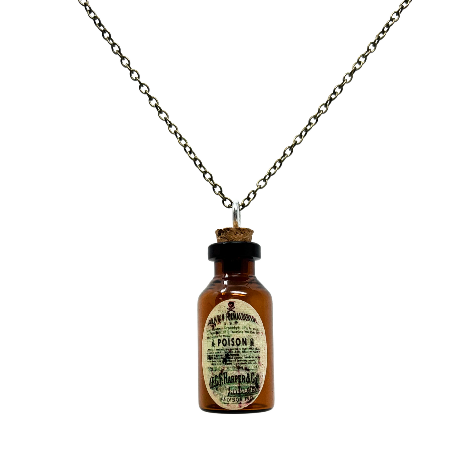 Gothic Lolita apothecary potion glass necklace