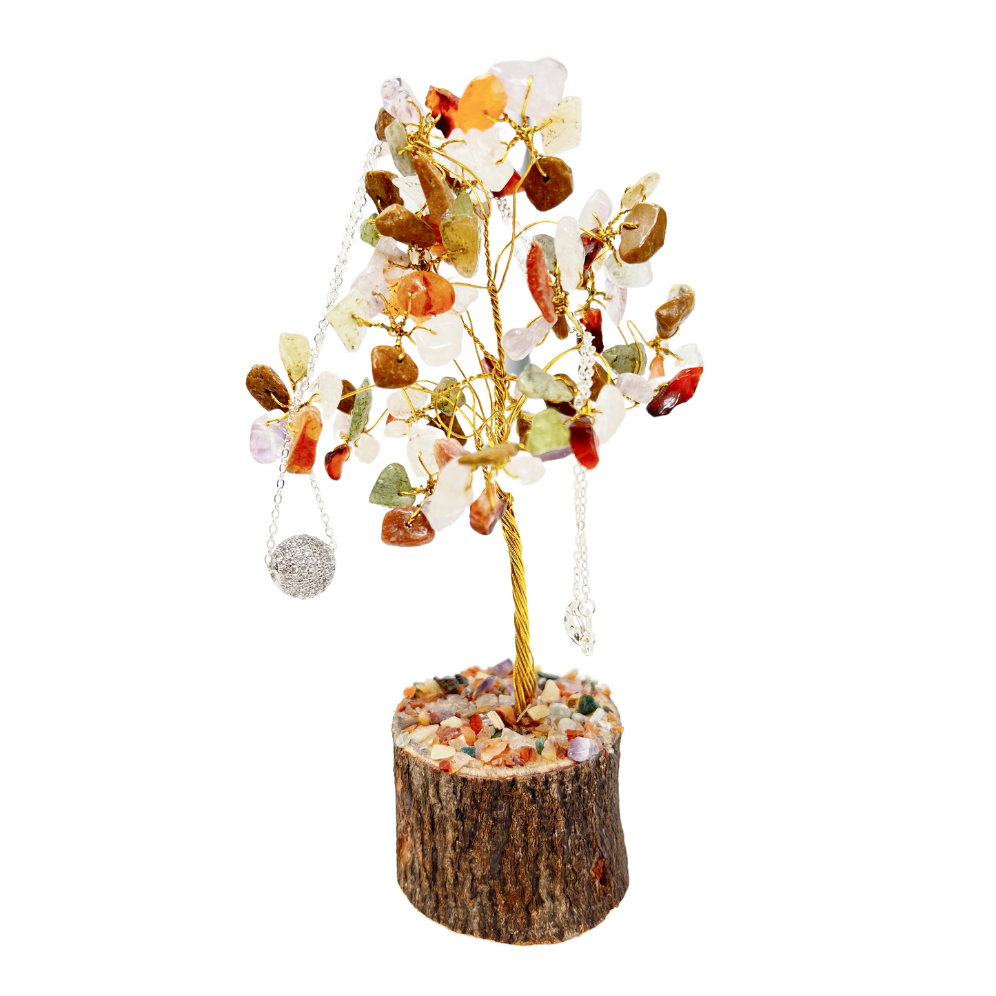 Ethereal gold or silver sun ball necklace