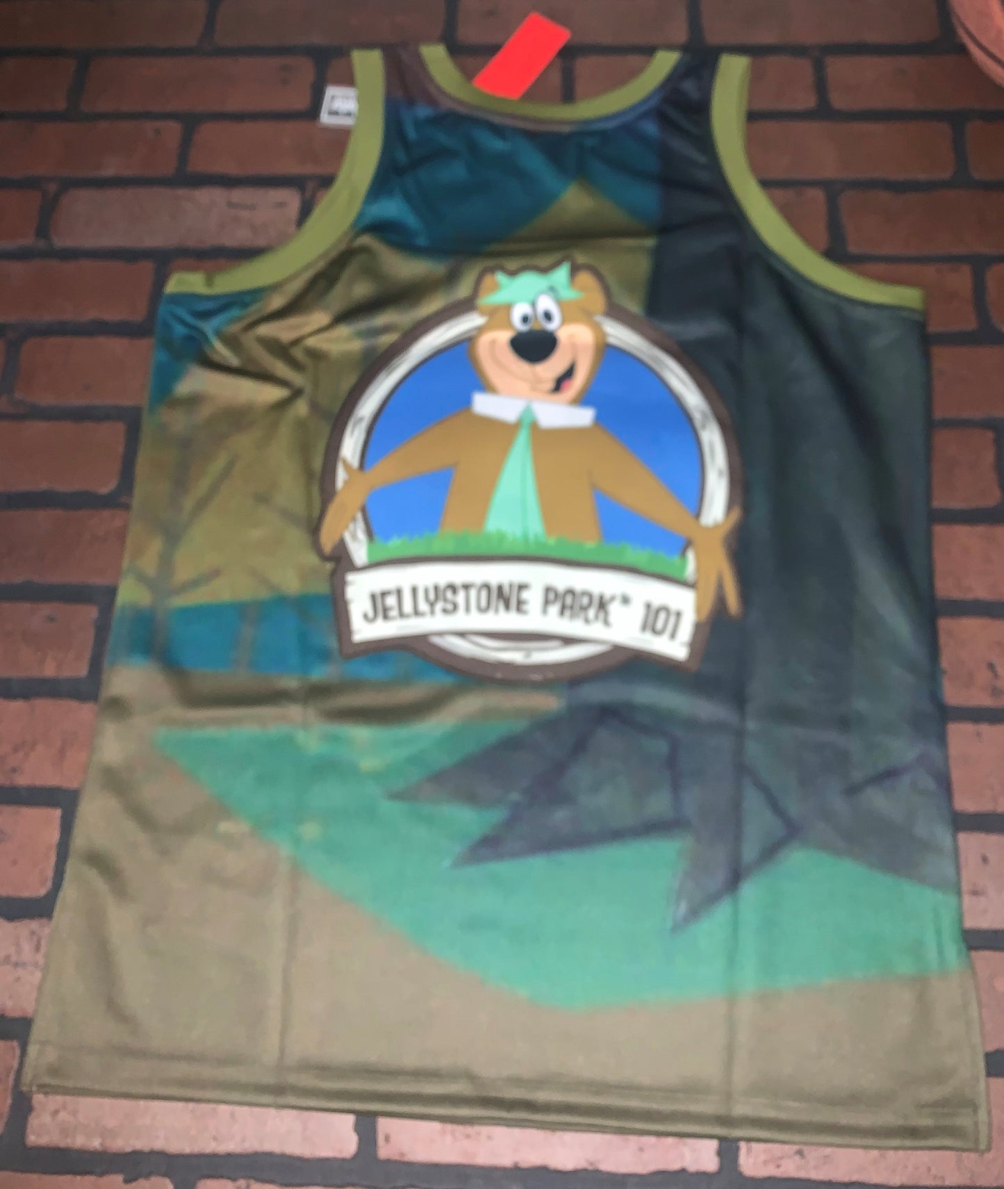 YOGI BEAR JELLYSTONE PARK Headgear Classics Basketball Jersey ~Not Worn~ M L XL XXL