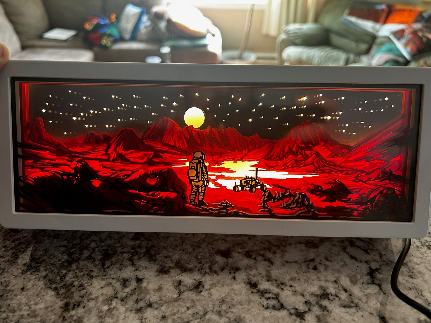 Walking on Mars 3D Paper Light