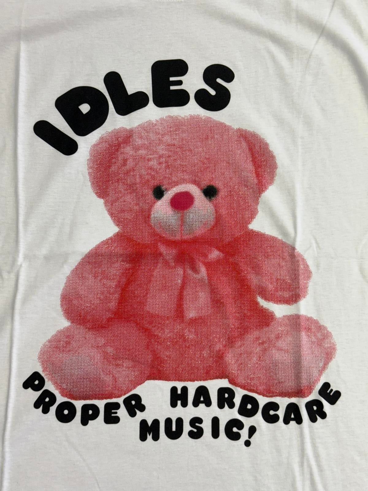 Idles Band T-shirt Proper Hardcore Music Pink Teddy Bear