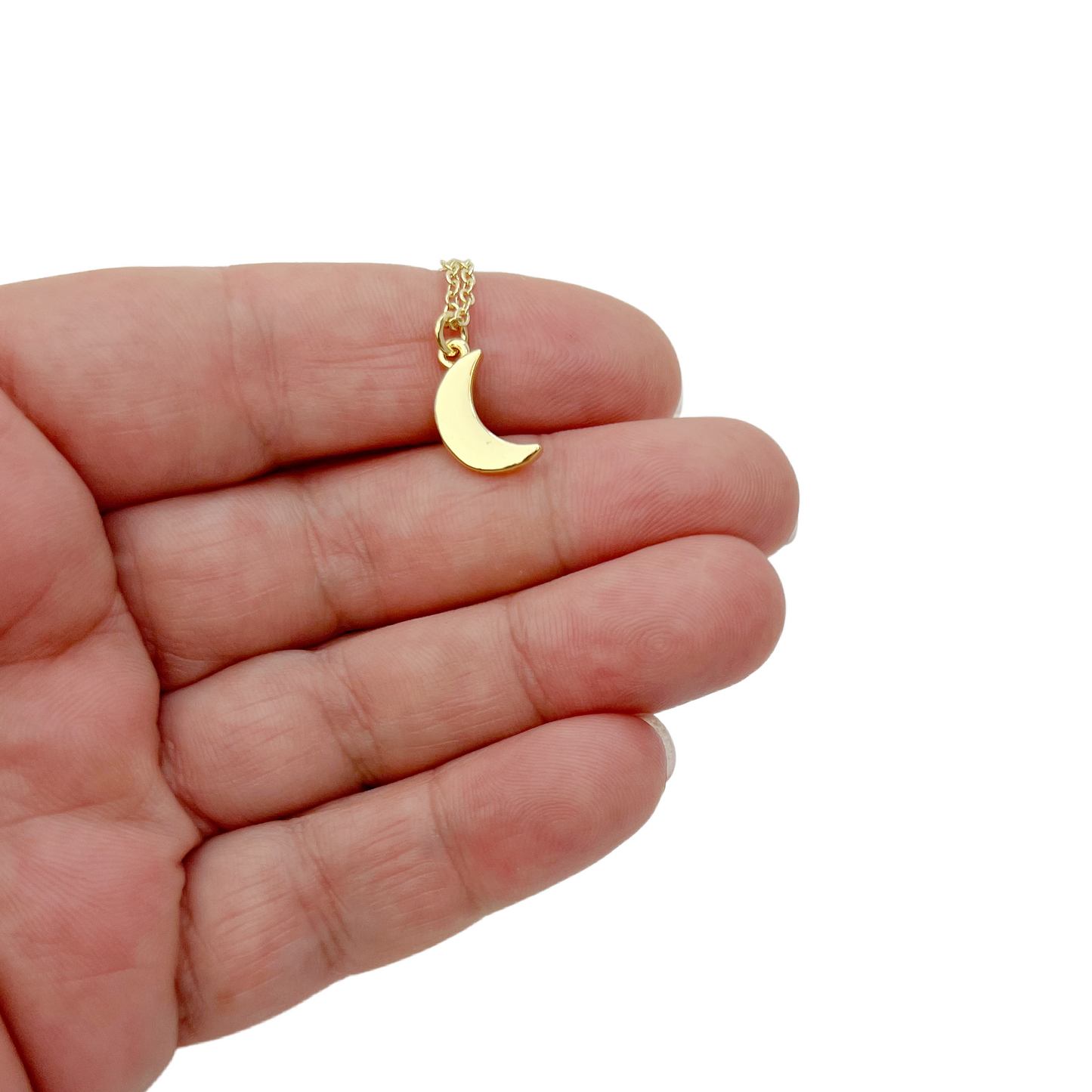 Tiny moon necklace minimalist jewellery