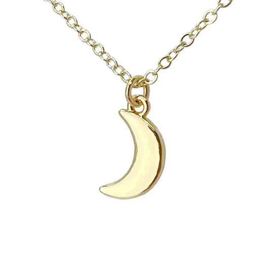Tiny moon necklace minimalist jewellery
