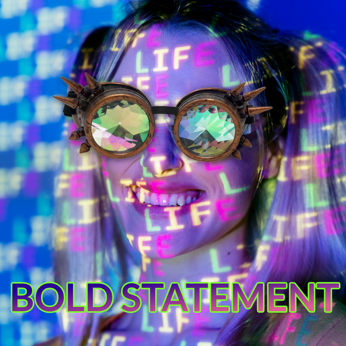 Rave Kaleidoscope Goggles Vintage Steampunk Glasses