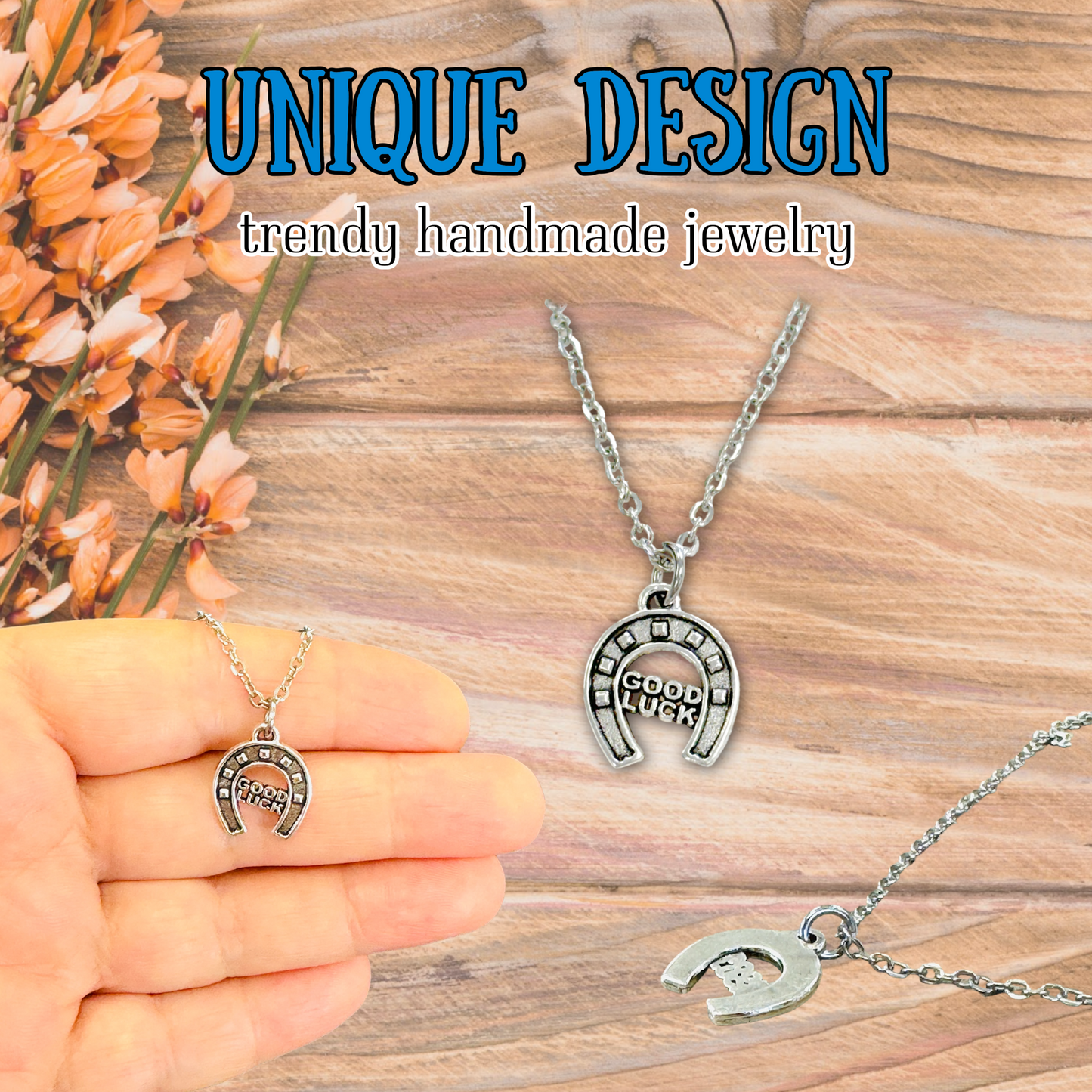 Lucky horseshoe necklace good luck jewelry