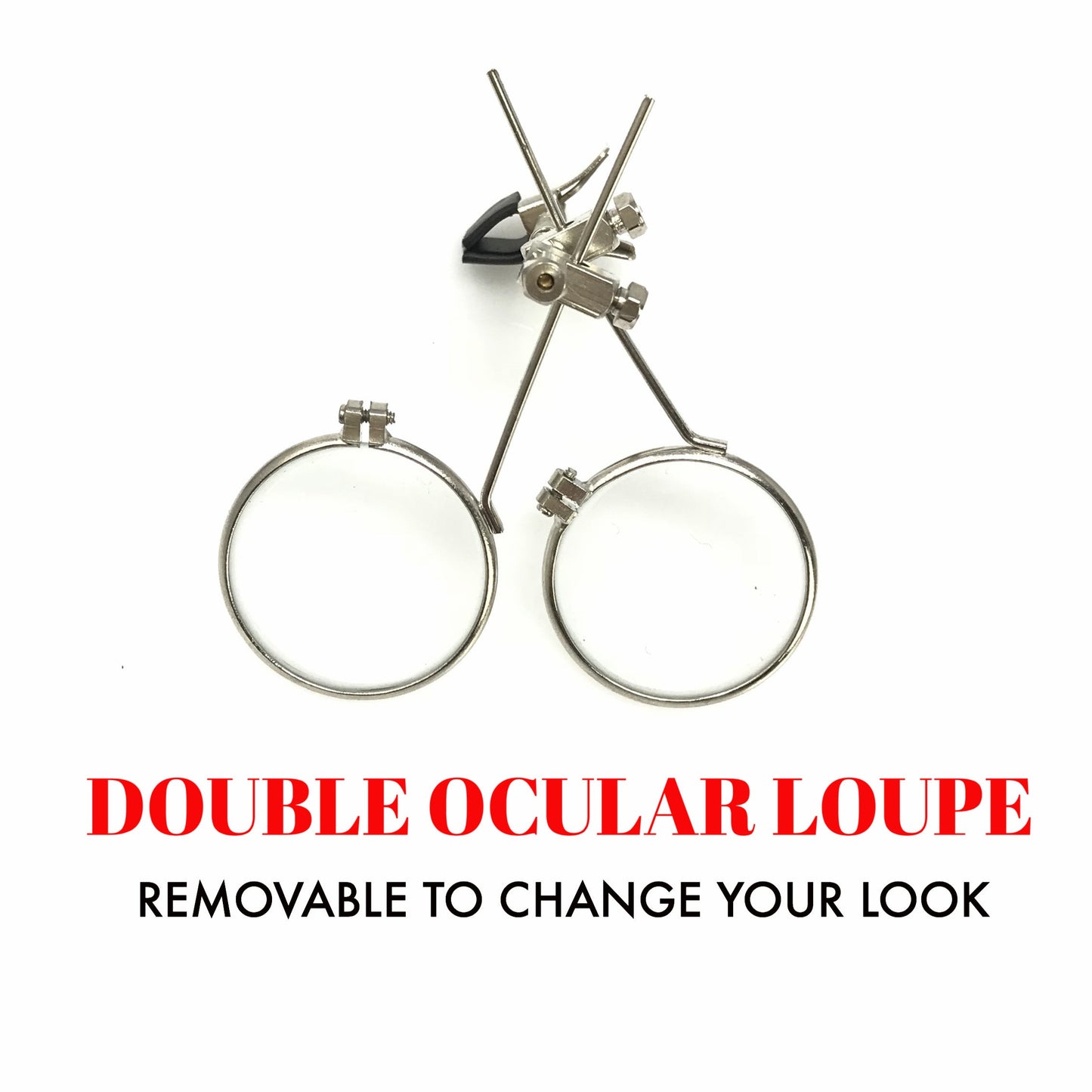 Motorcycle Goggles with magnifying eye loupes clear lenses