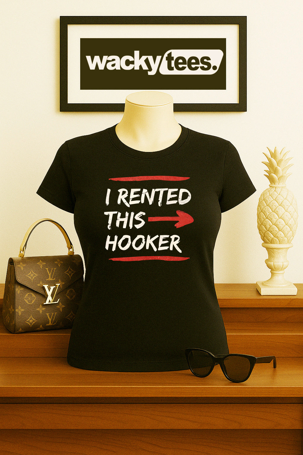 I Rented This Hooker Funny Adult Humor Graphic Tee Shirt