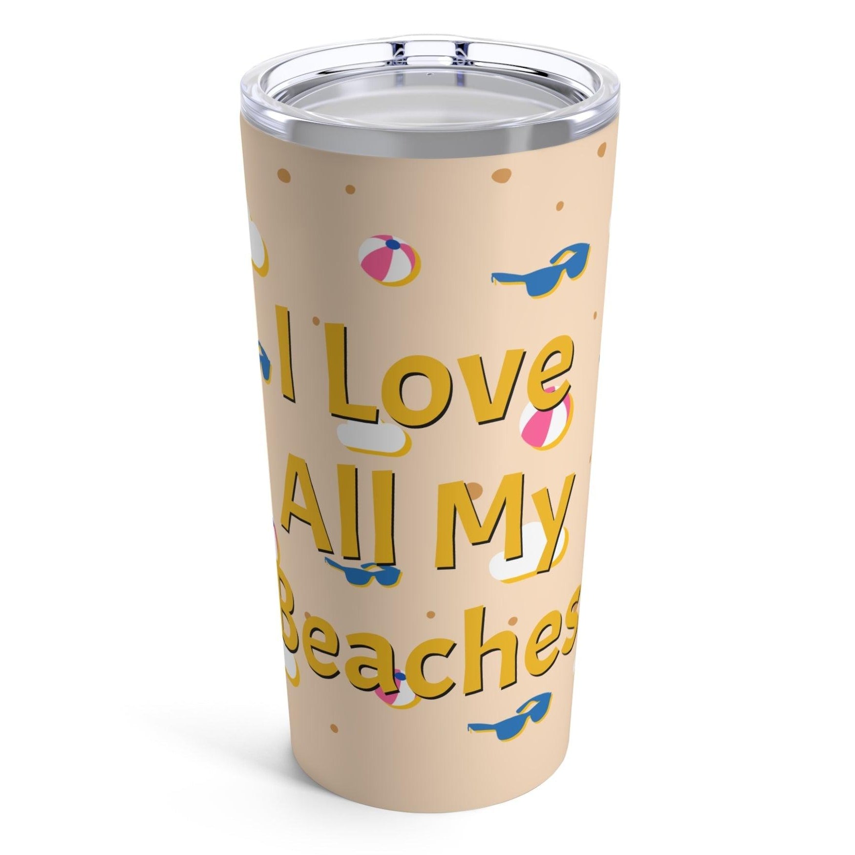 I Love All My Beaches Tumbler 20oz - Lizard Vigilante