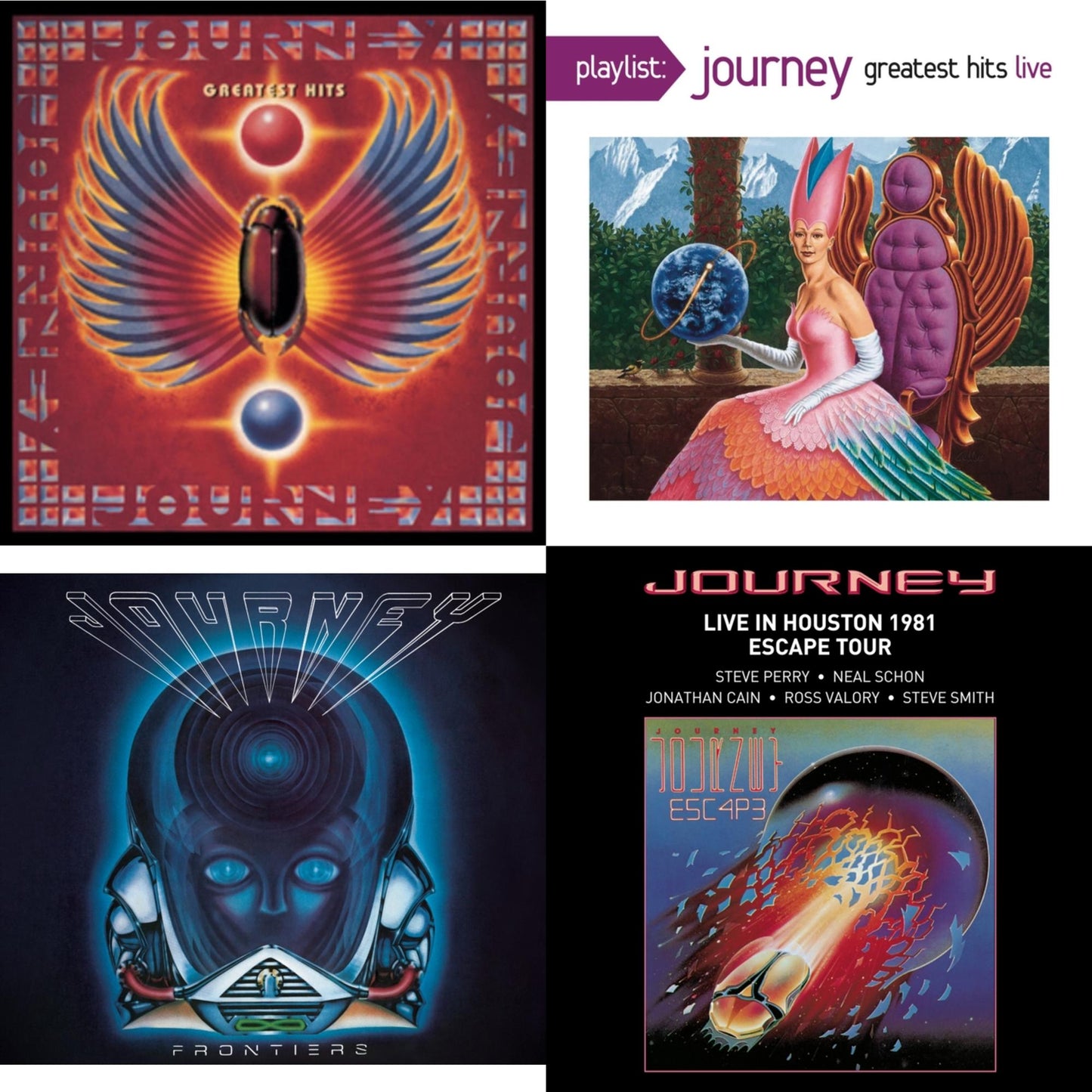 Greatest Hits & Playlist: Journey Greatest Hits Live & Frontiers & Live In Houston 1981: The Escape Tour