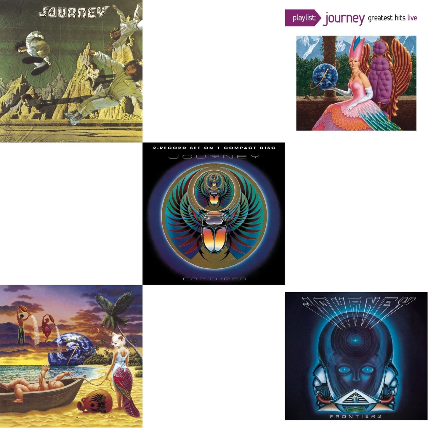 Journey & Trial By Fire & Captured & Playlist: Journey Greatest Hits Live & Frontiers