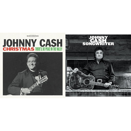 Johnny Cash - Songwriter & Christmas: There'll Be Peace In The Valley - LP Vinyl Bundle