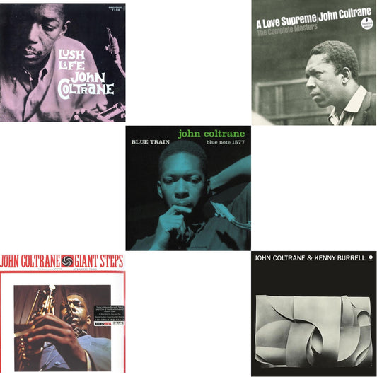 John Coltrane - Lush Life & Giant Steps & Blue Train & Love Supreme: Complete Masters & John Coltrane & Kenny Burrell - LP Vinyl Bundle