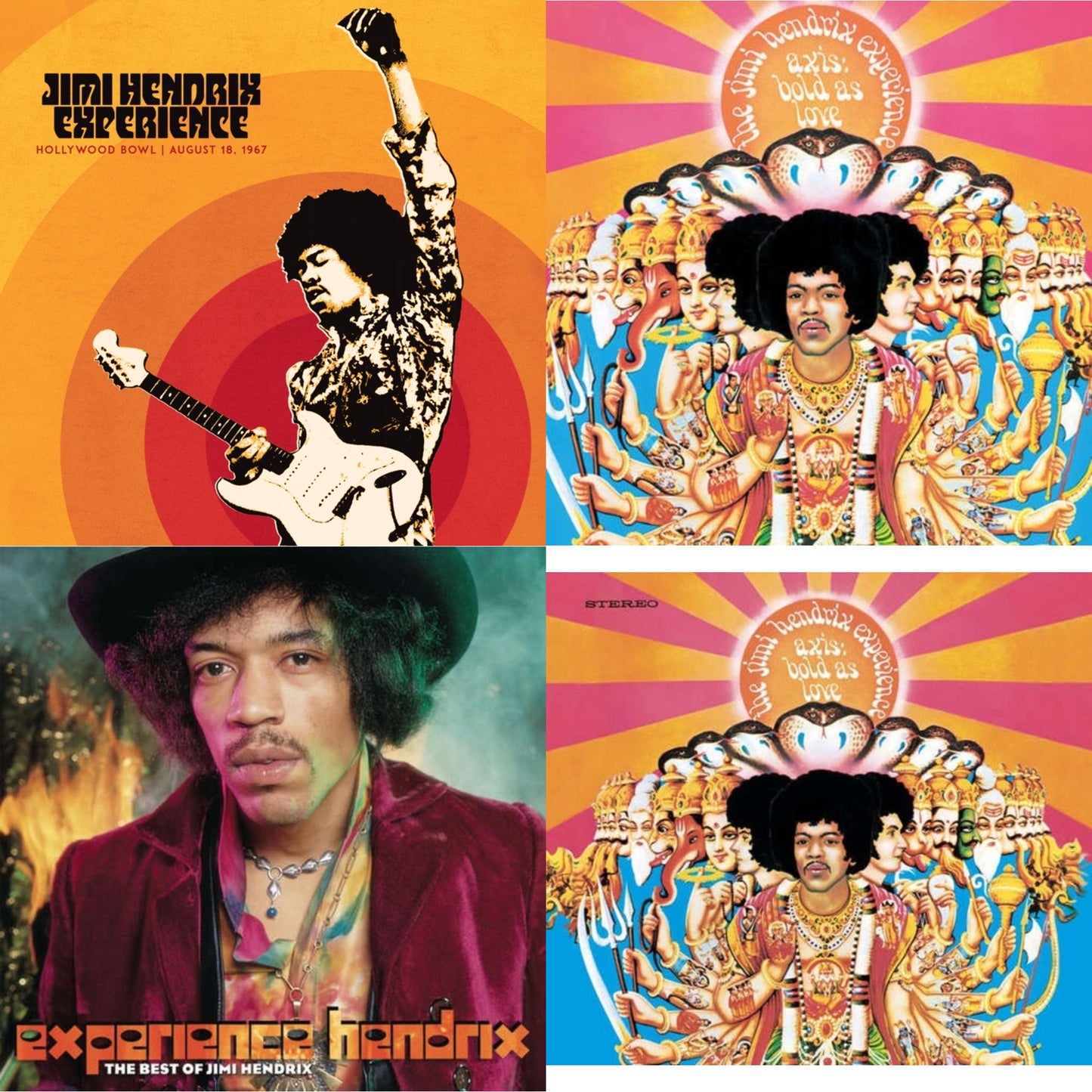 Jimi Hendrix Experience: Live At The Hollywood Bowl: August 18, 1967 & Axis: Bold As Love (180G) & Axis: Bold As Love (Mono) (180G) & Experience Hendrix: Best Of Jimi Hendrix (2LP/150G)