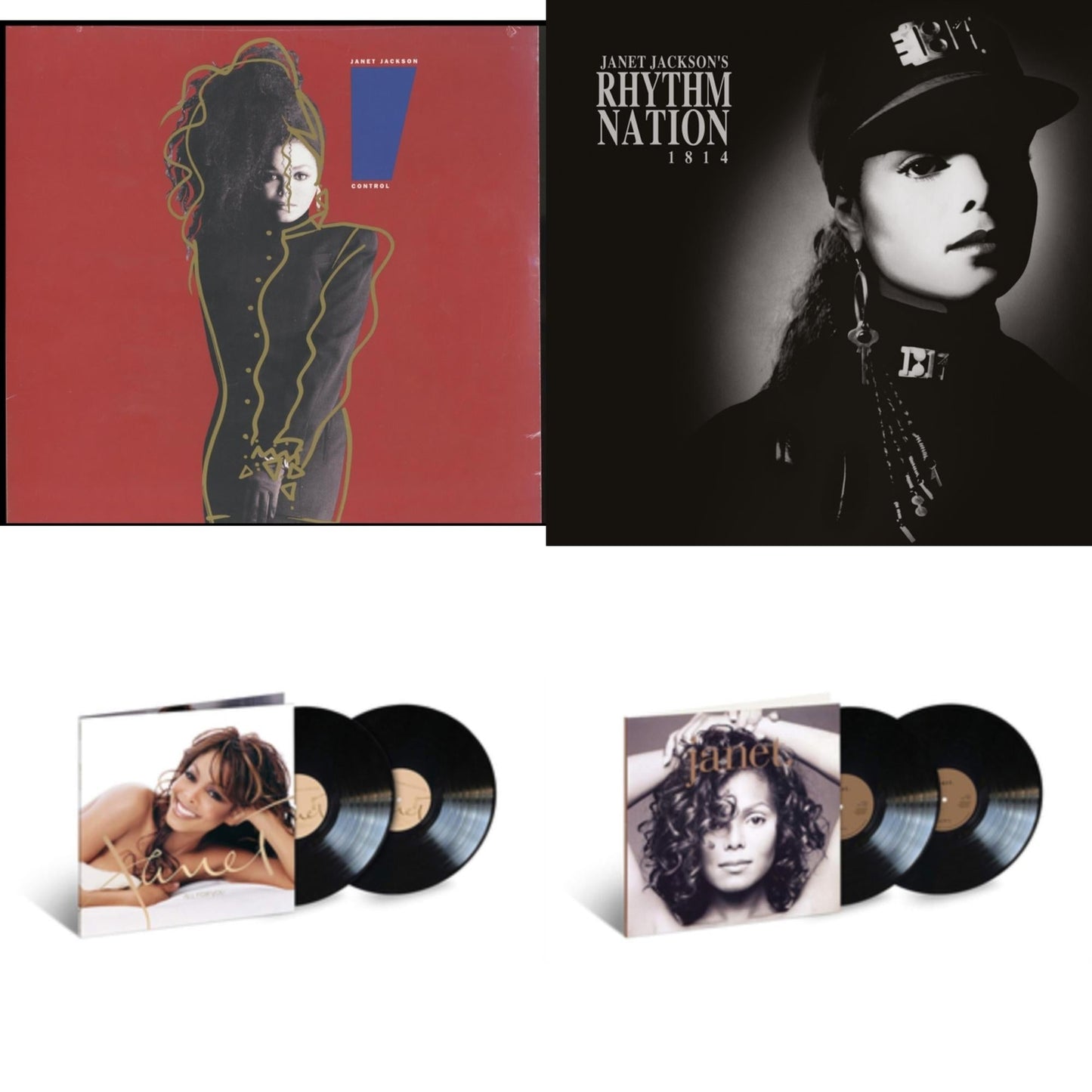 Control & Janet Jackson's Rhythm Nation 1814 (2 LP) & All For You (2 LP) & Janet. (2 LP)