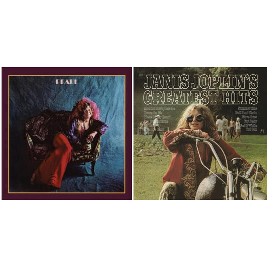 Janis Joplin - Greatest Hits (150G/Dl Card) & Pearl (180G) - LP Vinyl Bundle