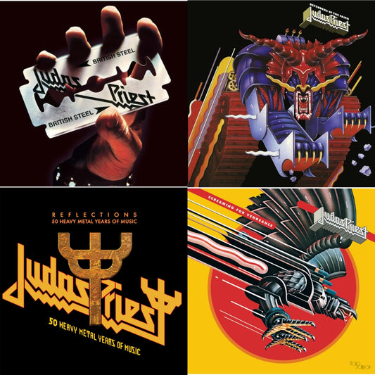 Reflections - 50 Heavy Metal Years Of Music (2LP/180G/Red Vinyl) & Screaming For Vengeance (180G/Dl Card) & Defenders Of The Faith (180G/Dl Code) & British Steel (180G)(Dl Code)