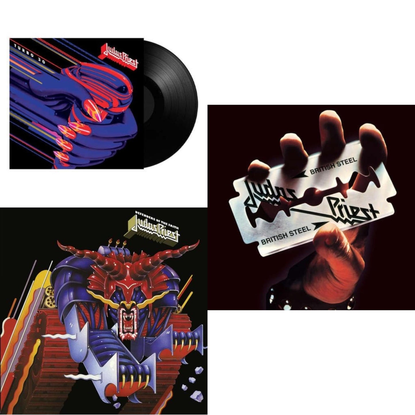 Turbo 30 (150G) & Defenders Of The Faith (180G/Dl Code) & British Steel (180G)(Dl Code)
