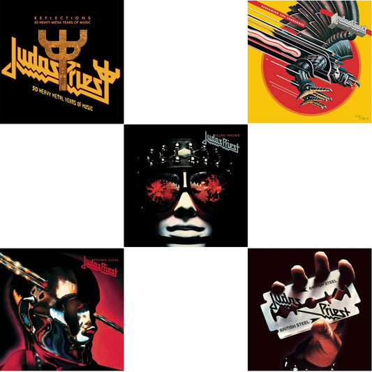 Reflections - 50 Heavy Metal Years Of Music (2LP/180G/Red Vinyl) & Stained Class (180G/Dl Card) & Killing Machine (180G/Dl Card) & Screaming For Vengeance (180G/Dl Card) & British Steel (180G)(Dl Code)