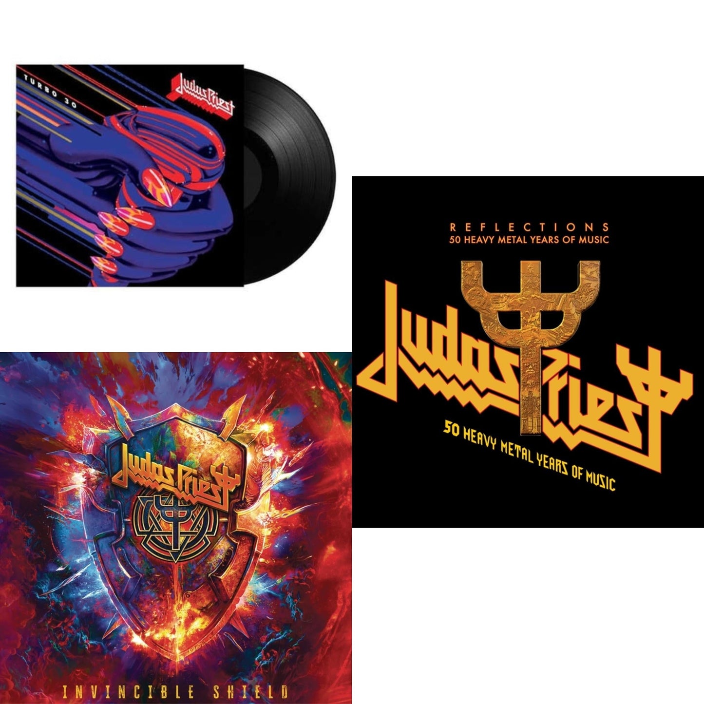 Reflections - 50 Heavy Metal Years Of Music (2LP/180G/Red Vinyl) & Invincible Shield (2LP) & Turbo 30 (150G)