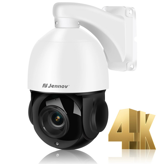 Jennov 4K 8MP PTZ PoE Security Camera – 30X Optical Zoom, Smart Auto Tracking, 2-Way Audio, IP66 Outdoor Surveillance with Color Night Vision - Premium camera from dsers - Just $415.99! Shop now at Lizard Vigilante