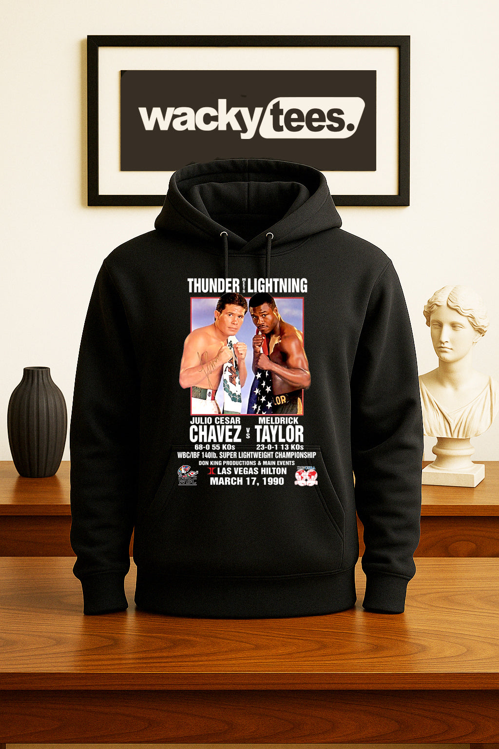 Julio Cesar Chavez vs Taylor 1990 Retro Poster Boxing Graphic Tee Shirt