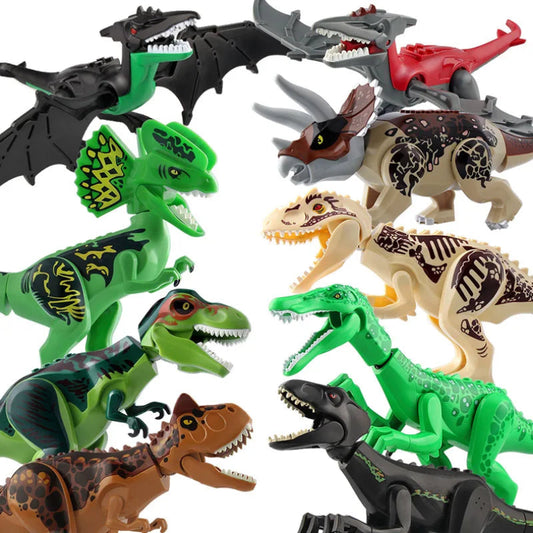 Jurassic Dinosaur Park Building Blocks Set – Large Velociraptor, T-Rex, Indominus Rex, Triceratops Figures – Educational Construction Toys for Kids Compatible with Major Brands - Premium toys from Lizard Vigilante - Just $17.69! Shop now at Lizard Vigilante