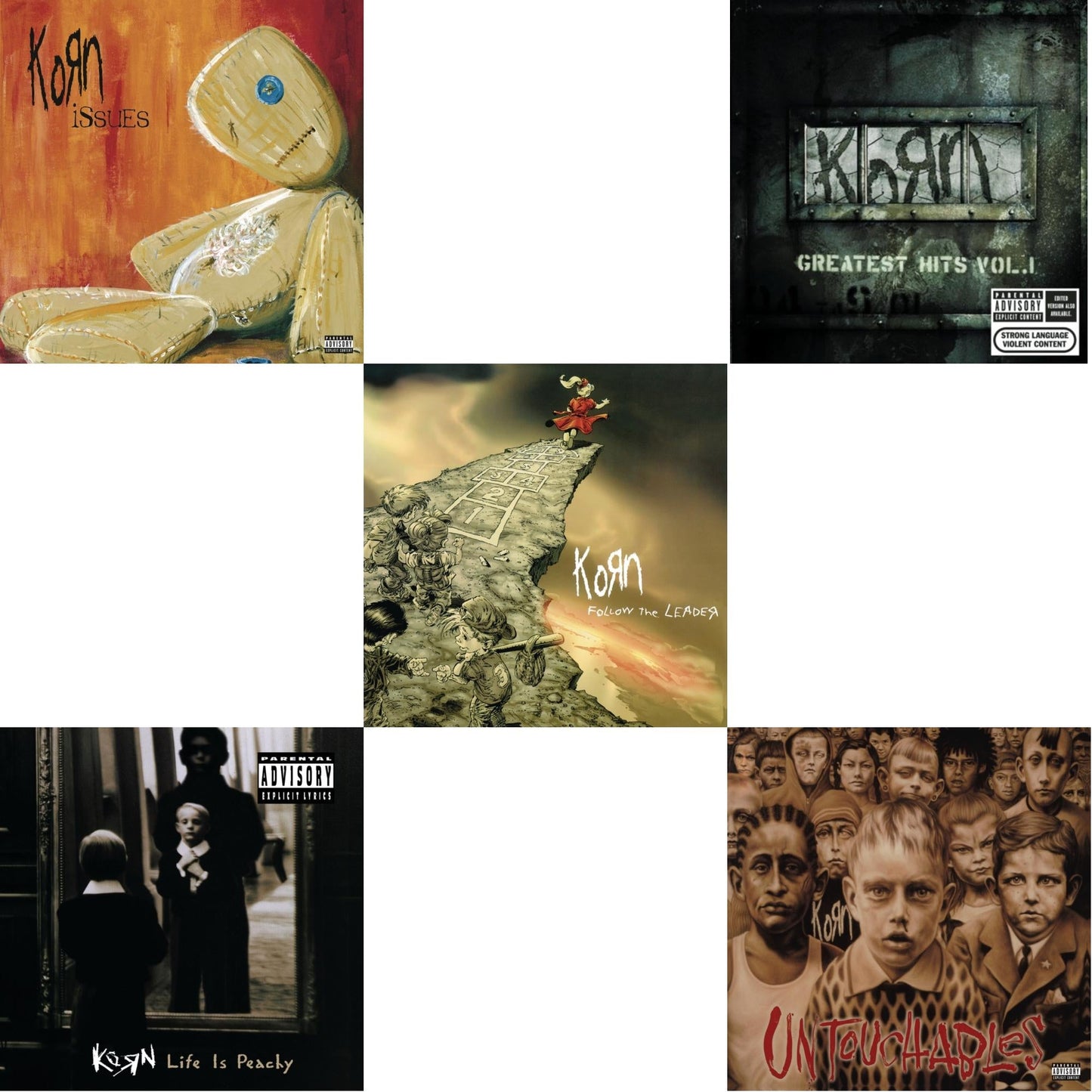 Greatest Hits Vol.1 & Life Is Peachy & Issues (Explicit) & Untouchables & Follow The Leader