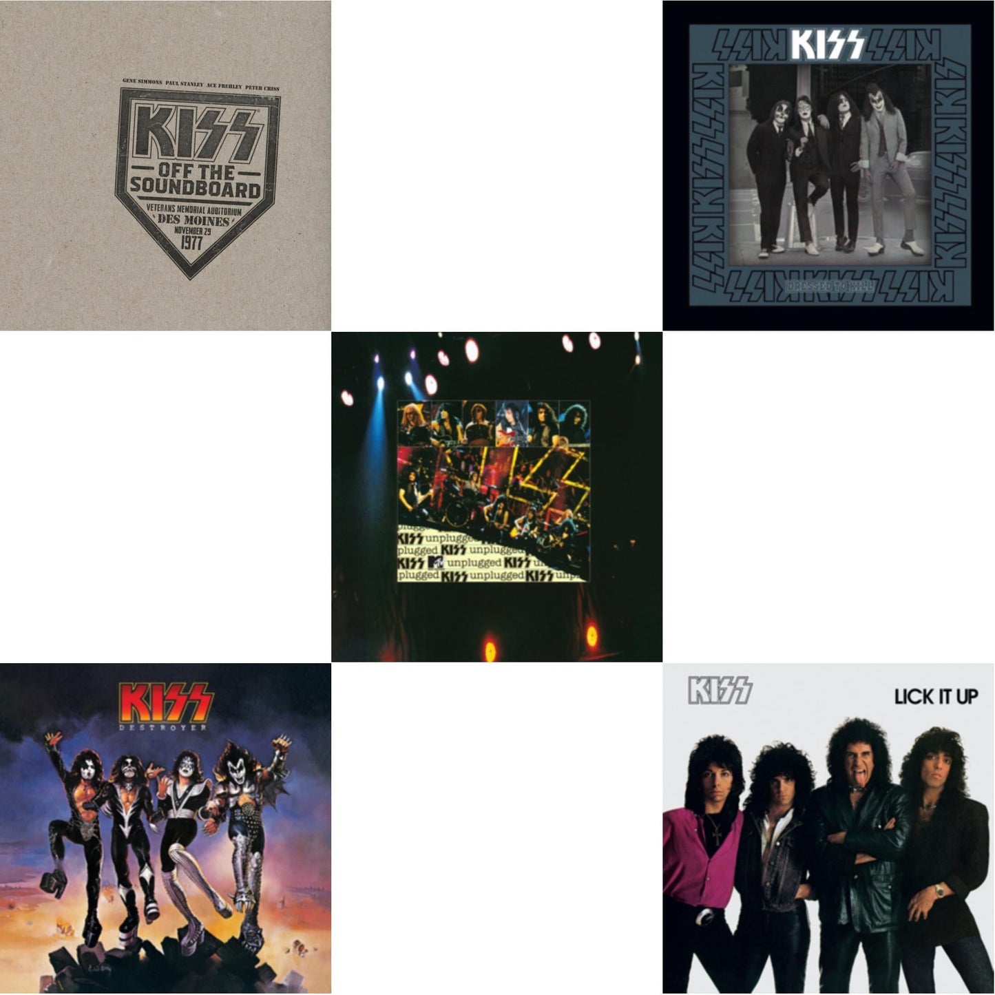 Kiss Off The Soundboard: Live In Des Moines (2LP) & Destroyer & Lick It Up & Dressed To Kill & Mtv Unplugged