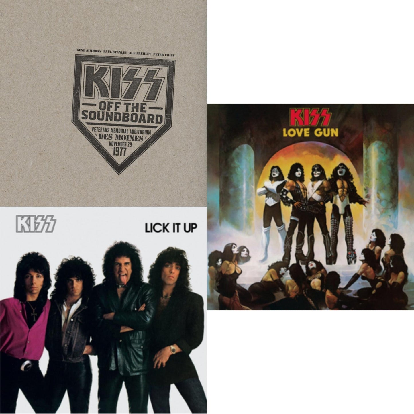 Kiss Off The Soundboard: Live In Des Moines (2LP) & Lick It Up & Love Gun