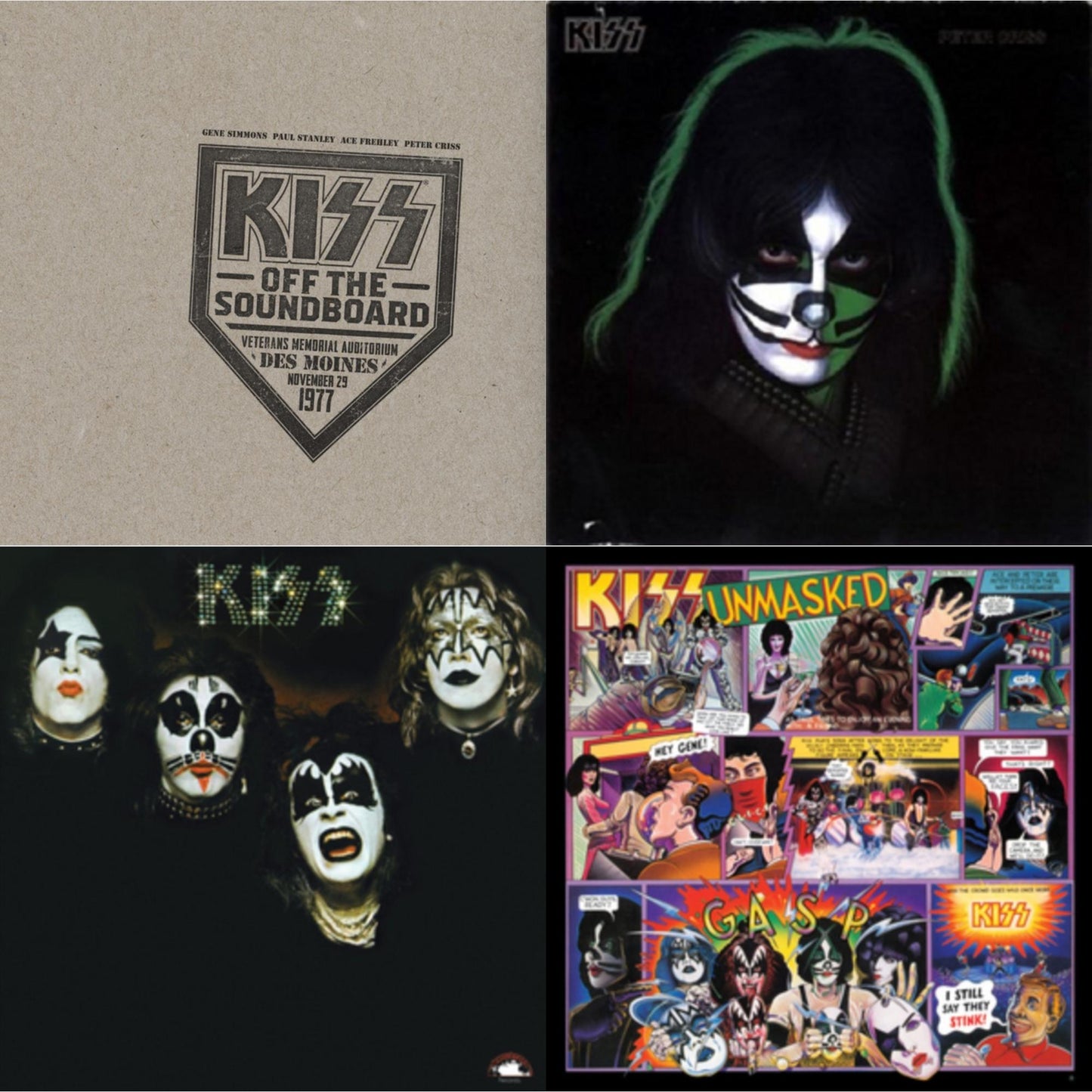 Kiss Off The Soundboard: Live In Des Moines (2LP) & Kiss & Unmasked & Peter Criss