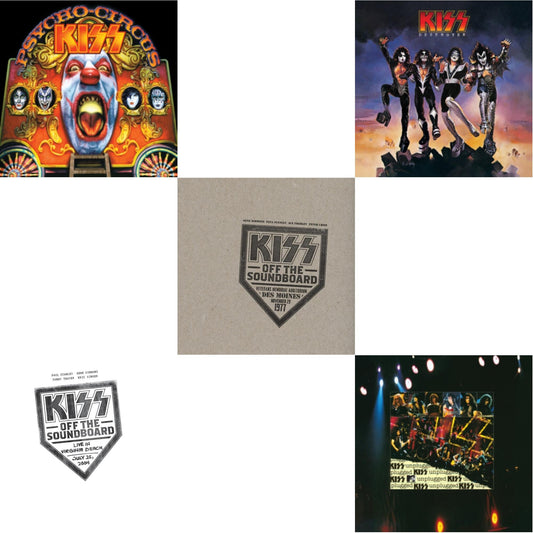 Kiss Off The Soundboard: Live In Virginia Beach (3LP) & Kiss Off The Soundboard: Live In Des Moines (2LP) & Destroyer & Psycho Circus & Mtv Unplugged